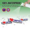 (3pcs) I Love Umpires Colors Vinyl Stickers, Weather-Resistant Sticker for Water Bottles, Laptop, Window, Car 3pcs Size 3" view 4