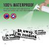 (2pcs) Go Away I'm Reading Text Black Vinyl Stickers, Weather-Resistant Sticker for Water Bottles, Laptop, Window, Car 2pcs Size 3" view 4