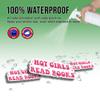 (2pcs) Hot Girls Read Books Pink Vinyl Stickers, Weather-Resistant Sticker for Water Bottles, Laptop, Window, Car 2pcs Size 4" view 4