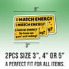 (2pcs) I Match Energy So How We Gon' Act Today Rectangular Vinyl Stickers, Weather-Resistant Sticker for Water Bottles, Laptop, Window, Car 2pcs Size 4" view 2