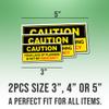 (2pcs) Caution Stickers Sarcastic Stickers Your Lack of Planning is Not My Emergency Yellow Stickers Vinyl Stickers for Water Bottles, Laptop, Window, Car 2pcs Size 5" view 2
