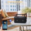 SEMIER Portable AM FM Shortwave Radio with Bluetooth Speaker Plug in Wall, 3X D Cell Batteries Or AC Power Transistor Radio with 2 Tone Mode, Double Loud Speakers, Support AUX/USB/TF Card Play view 3