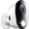 Night Owl FTD8 Indoor/Outdoor Add On Wired 4K Deterrence Cameras with 2-Way Audio - 1 Pack - White view 1