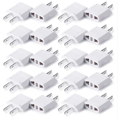 Bates - EU to US Plug Adapter, 20 Pack, Europe to USA