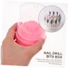 POPETPOP 2pcs Nail Drill Bit Storage Holder Grinding Display Base Organizer for Nail Drill Bits High-grade Material Convenient Manicure Practice Elegant Design view 3
