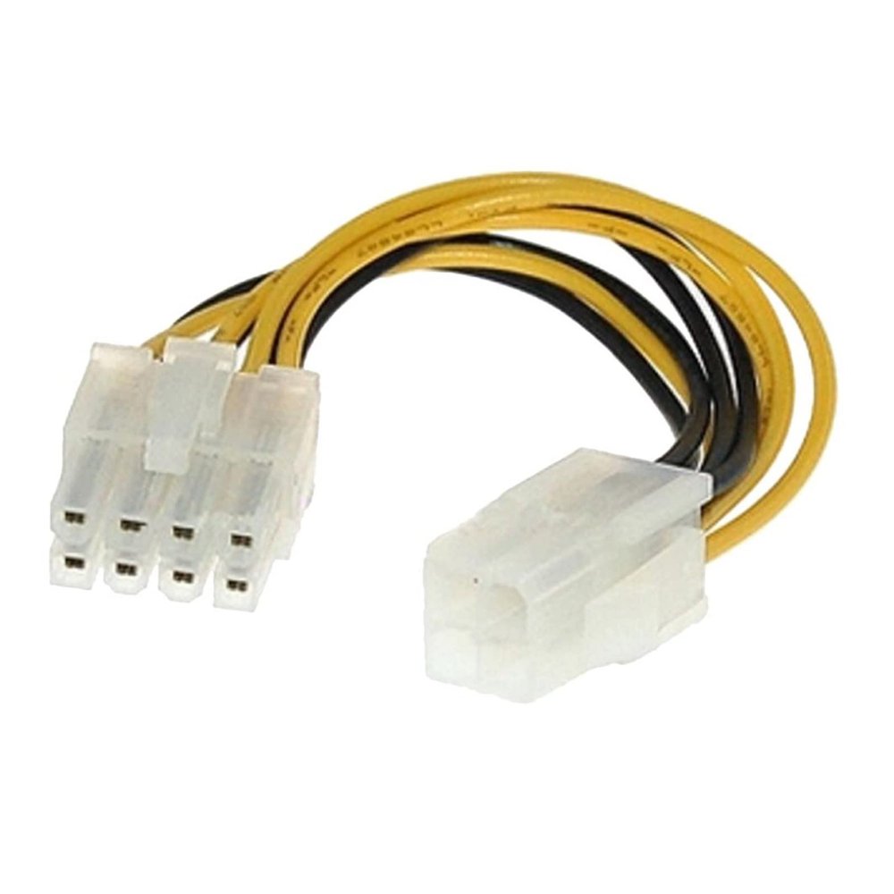 4 Pin Male to 8 Pin Female CPU Power Cable Cord Adapter CPU Power Supply Computer Connector Extension Cable 