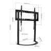 Universal TV Stand Table Top TV Stand For 37-65 Inch TVs, Height Adjustable TV Base Stand With Curved Base, Heavy Duty Center Pedestal Stand Replacement view 2