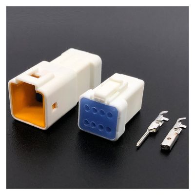 Qingqing Store 1 Set 2 3 4 6 8 Pin JST JWPF Automotive Waterproof Cable Connector Socket 0.7 MM Male And Female Butt Fit Fit Compatible Benz B:M/W (Color : 8 Pin, Size : 1 set)