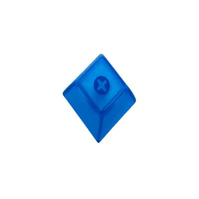 1U DSA Blank Printed Keycaps PBT Keycaps for Mechanical MX Switches Mechanical Keyboard 35 PCS (Transparent Blue)