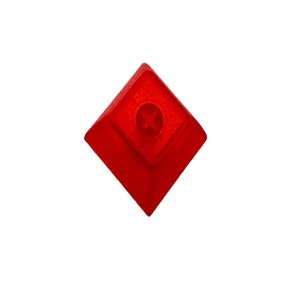 1U DSA Blank Printed Keycaps PBT Keycaps for Mechanical MX Switches Mechanical Keyboard 35 PCS (Transparent Red)