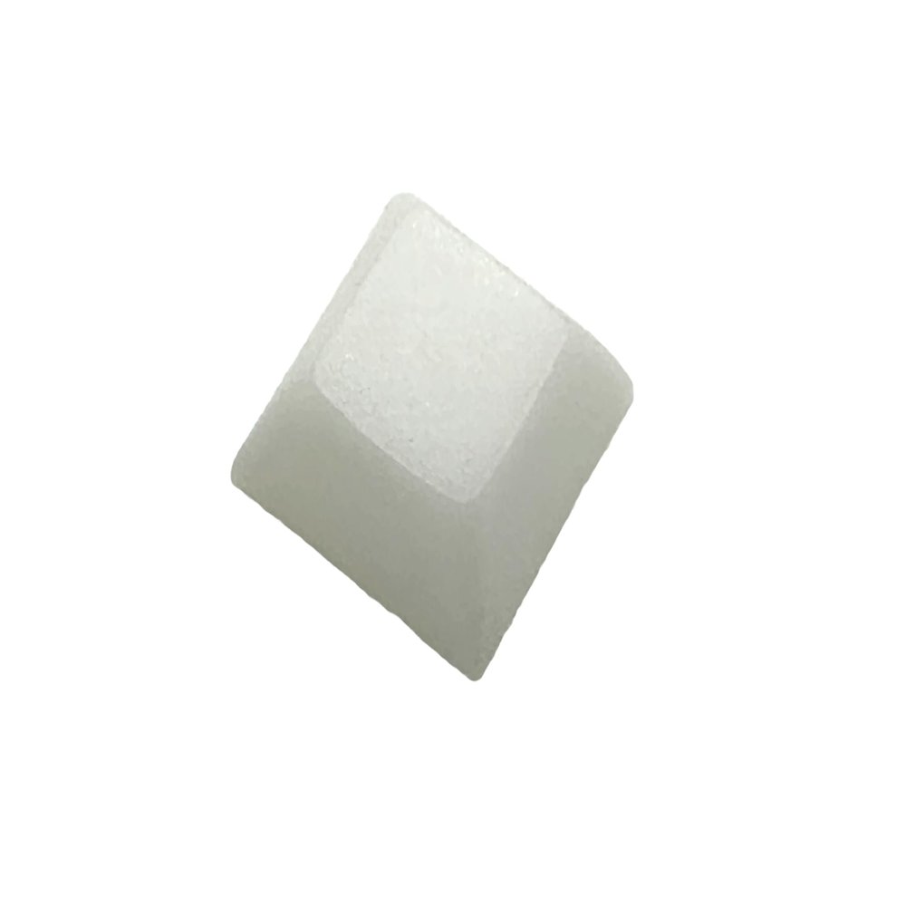 1U DSA Blank Printed Keycaps PBT Keycaps for Mechanical MX Switches Mechanical Keyboard 35 PCS (Milky White)