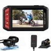 ArhaR Motorcycle Dash Camera, Dual 1080P Waterproof Motorbike Recording Dash Cam, Built-in WiFi, G-Sensor, Wired Control, Night Vision Loop Recording, Max 64G view 1