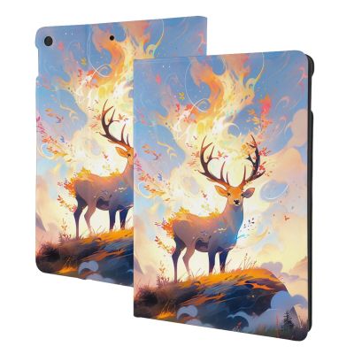 IYOVI Case for 2019 iPad 10.2 inch, for iPad 7th(A2197 A2200 A2198 A2199) Multi-Angle Viewing Stand,Auto Sleep Wake,sika Deer Print