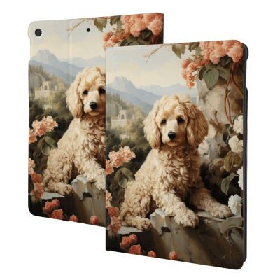 IYOVI Case for 2019 iPad 10.2 inch, for iPad 7th(A2197 A2200 A2198 A2199) Multi-Angle Viewing Stand,Auto Sleep Wake,Poodle Print