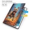 Case for iPad Air 3 (2019) & iPad Pro 10.5 (2017) 10.5 Inch (Model A2152 A2123 A2153 A2154 A1701 A1709), Multi-Angle Viewing Stand, Auto Sleep/Wake,Running French Bulldog Print view 3