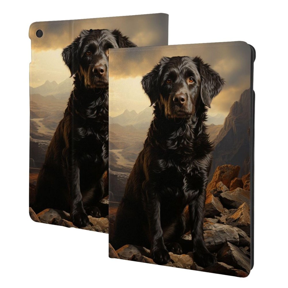 IYOVI Case for 2019 iPad 10.2 inch, for iPad 7th(A2197 A2200 A2198 A2199) Multi-Angle Viewing Stand,Auto Sleep Wake,Curly_Coated_Retriever Print