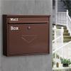 CHIPEL Outdoor Indoor Principal Dean Suggestion Box, Large Capacity Wall Mounted Mailbox, Galvanized Steel Letter Organizer, Home PO Box, Easy to Install (Color : Brown) view 1