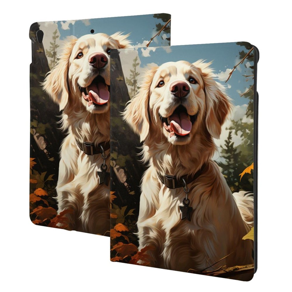 Case for iPad Air 3 (2019) & iPad Pro 10.5 (2017) 10.5 Inch (Model A2152 A2123 A2153 A2154 A1701 A1709), Multi-Angle Viewing Stand, Auto Sleep/Wake,Cute_Clumber_Spaniel Print