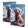 Case for iPad Air 3 (2019) & iPad Pro 10.5 (2017) 10.5 Inch (Model A2152 A2123 A2153 A2154 A1701 A1709), Multi-Angle Viewing Stand, Auto Sleep/Wake,Poodle on Snowy Rocky Mountain Print view 1