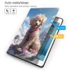 Case for iPad Air 3 (2019) & iPad Pro 10.5 (2017) 10.5 Inch (Model A2152 A2123 A2153 A2154 A1701 A1709), Multi-Angle Viewing Stand, Auto Sleep/Wake,Poodle on Snowy Rocky Mountain Print view 3