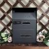 CHIPEL High Capacity Wall Mounted Galvanized Steel Mail Organizer,Sleek and Modern Lockable Post Box, Glossy Suggestion Box - for Single Family Home Or Community (Color : Code Lock Gray) view 1