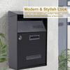 CHIPEL High Capacity Wall Mounted Galvanized Steel Mail Organizer,Sleek and Modern Lockable Post Box, Glossy Suggestion Box - for Single Family Home Or Community (Color : Code Lock Gray) view 2