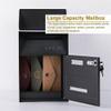 CHIPEL High Capacity Wall Mounted Galvanized Steel Mail Organizer,Sleek and Modern Lockable Post Box, Glossy Suggestion Box - for Single Family Home Or Community (Color : Code Lock Gray) view 4