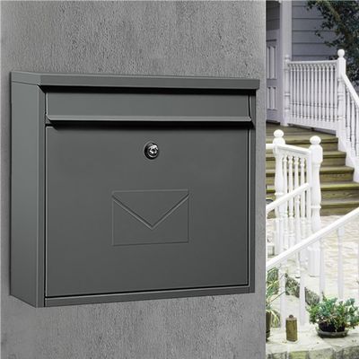 CHIPEL Outdoor Indoor Principal Dean Suggestion Box, Large Capacity Wall Mounted Mailbox, Galvanized Steel Letter Organizer, Home PO Box, Easy to Install (Color : Dark Gray)