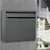 CHIPEL Outdoor Indoor Principal Dean Suggestion Box, Large Capacity Wall Mounted Mailbox, Galvanized Steel Letter Organizer, Home PO Box, Easy to Install (Color : Dark Gray) view 1