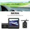 2.4 Inch 3 Channel Dash Cam, Black 1080P Night Vision Triple Car Camera, Motion Detection, Driving Recorder for Enhanced Safety view 3