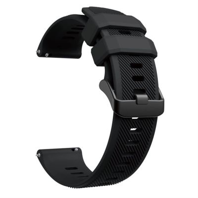 AEMALL Sport Silicone Watch Band Strap For Garmin VENU 2,Forerunner745,Vivoactive 4,Fenix Chronos, Replacement 22mm Wristband (Color : Black, Size : Garmin VENU 2)