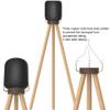 HOOKMEMO Speaker Stand for HomePod 22023 Black Walnut Stand for HomePod 2 (Walnut+Beech(29.5inch high) view 2