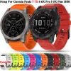 AEMALL 22 26mm Quickfit Smart Watch Straps For Garmin Fenix 7 7S 7X Fenix 6 6X 5S 5X Plus 935 945 3HR Quick Release Silicone Wristbands (Color : Black, Size : 26mm Fenix 6X 6XPro) view 2