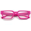 EYLRIM Thick Square Frame Blue Light Glasses for Women Men Non Prescription Computer Eyeglasses(Rose Red) view 3