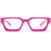EYLRIM Thick Square Frame Blue Light Glasses for Women Men Non Prescription Computer Eyeglasses(Rose Red) view 4