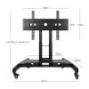 JOuan Universal TV Stand Mobile TV Cart On Wheels For 32-70 Inch TVs, Height Adjustable Rolling Floor Stand, For Home Office Portable Use, With Cable Management view 2