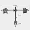 Universal TV Stand Monitor Mount, Dual Monitor Stand Mount Fits 15-27inch Computer Screens, With C-Clamp And Perforation Base, Each Arm Holds 2.2 To 22lbs view 2