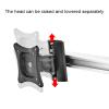 Universal TV Stand Monitor Mount, Dual Monitor Stand Mount Fits 15-27inch Computer Screens, With C-Clamp And Perforation Base, Each Arm Holds 2.2 To 22lbs view 3