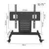 Universal TV Stand Mobile TV Cart, Height Adjustable Rolling Mobile TV Stand, For 32-75 Inch LED LCD Flat Or Curved Screen TVs, Max VESA 600x400mm view 2