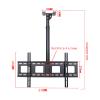 Universal TV Stand Tv wall mount TV Ceiling Mount Bracket, 40-70 Inch Full Motion Movement Flat/Curved Screen Bracket, Holds Up To 45kg, Telescopic Height Adjustment (Size : 2m) view 2