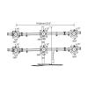 Universal TV Stand Six Monitor Mount, Monitor Arm Stand For 6 / Six Screens Up To 27 Inch, Height Adjustable Monitor Desk Mount Stand view 2