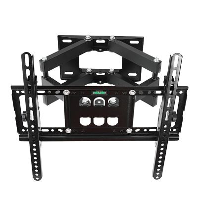 Universal TV Stand Full Motion TV Wall Mount For 26-55 Inch Screen, TV Mount Bracket Articulating Swivel Extension Tilting Leveling Max VESA 400x400mm