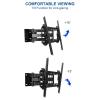 Universal TV Stand Full Motion TV Wall Mount For 26-55 Inch Screen, TV Mount Bracket Articulating Swivel Extension Tilting Leveling Max VESA 400x400mm view 4