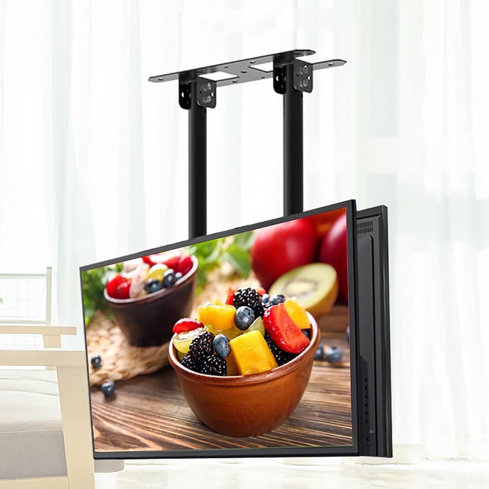 JOuan Universal TV Stand TV Double TV Ceiling Mount For 40-86 Inch, Hanging Full Motion TV Mount Bracket, Holds 2 Back To Back TVs, Height Adjustable