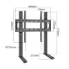 Universal TV Stand Table Top TV Stand, Tabletop TV Base For 42-85 Inch Flat Screen, Drawstring Buckle Lock Design, Height Adjustable, Max VESA 600x500mm view 2