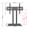 Universal TV Stand Table Top TV Stand For 40-65inch, Height Adjustable Tabletop TV Base With Tempered Glass Base, VESA Up To 600x400 Mm, With Loading 50kg/110lbs view 2