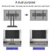 Universal TV Stand Table Top TV Stand For 40-65inch, Height Adjustable Tabletop TV Base With Tempered Glass Base, VESA Up To 600x400 Mm, With Loading 50kg/110lbs view 4