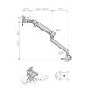 JOuan Universal TV Stand Monitor Mount, Full Motion Monitor Arm With Hidden Harness Management, Heavy-Duty Fully Adjustable Arms, Monitor Stand Mount Fits 17-35inch Screen view 2