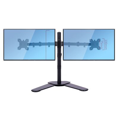 Universal TV Stand Dual Monitor Stand Mount, Full Motion Articulating Monitor Arm, Monitor Mount With Swivel,Tilt,Height Adjustable, Fits 10-27inch Screen