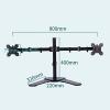 Universal TV Stand Dual Monitor Stand Mount, Full Motion Articulating Monitor Arm, Monitor Mount With Swivel,Tilt,Height Adjustable, Fits 10-27inch Screen view 2